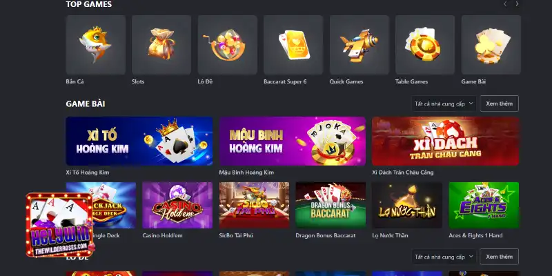 Giao diện trang chủ HELYWIN dễ sử dụng trên mọi nền tảng